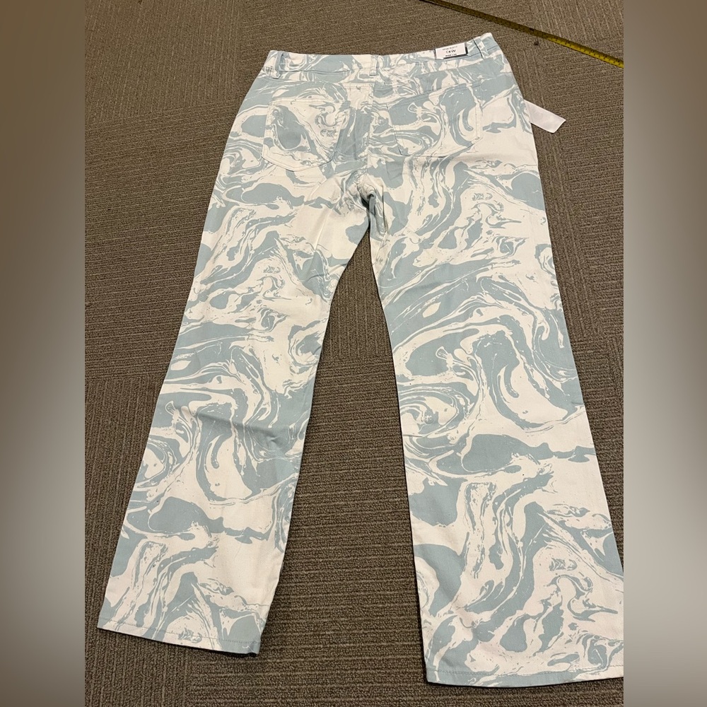 Tinseltown Juniors 14W tie-dye High Rise wide-leg Jeans NWT